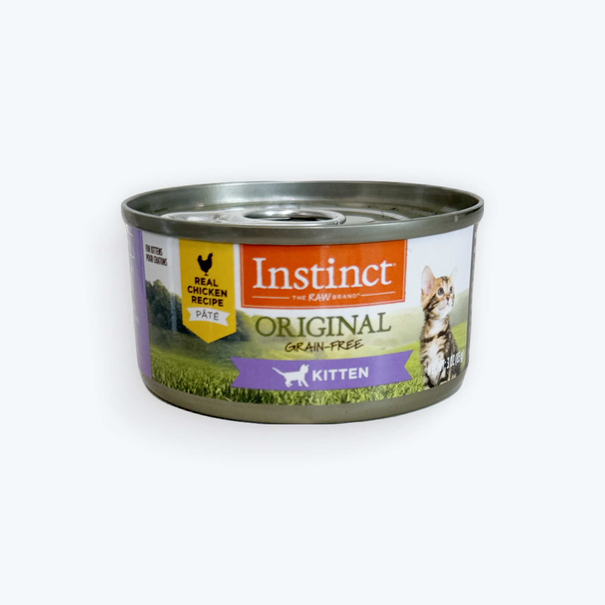 Instinct Original Kitten Grain Free Real Chicken Recipe Natural Wet Can 3.5oz Kirkwood Pets Grooming Natural Food Treats Supplies for Dogs and Cats